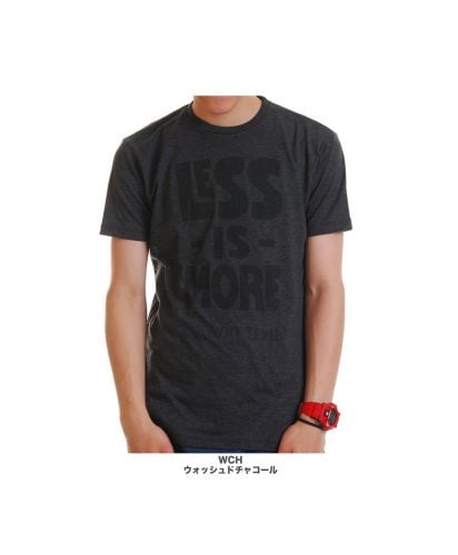 メンズ"Less is More"グラフィック柄プリントTシャツ/展開カラー