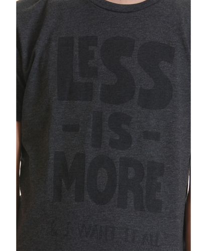 メンズ"Less is More"グラフィック柄プリントTシャツ/WCH