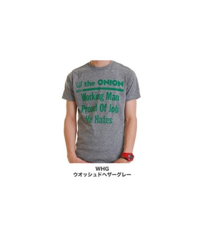 メンズ"Working Man"グラフィック柄プリントTシャツ/展開カラー