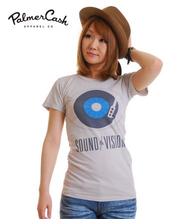 レディース"Sound＆Vision"グラフィック柄プリントTシャツ/WSサイズ 156cm