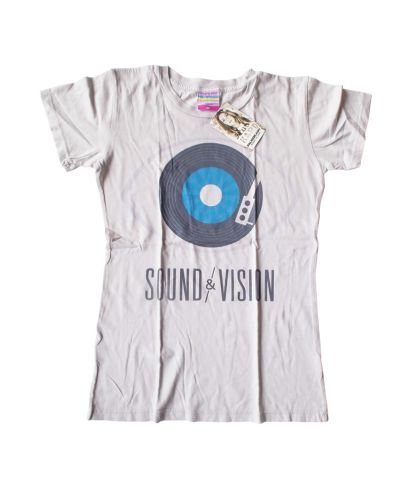 レディース"Sound＆Vision"グラフィック柄プリントTシャツ/VS