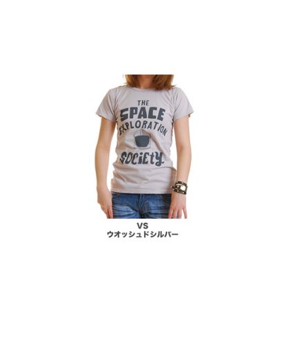 レディース"Space Society"グラフィック柄プリントTシャツ/展開カラー