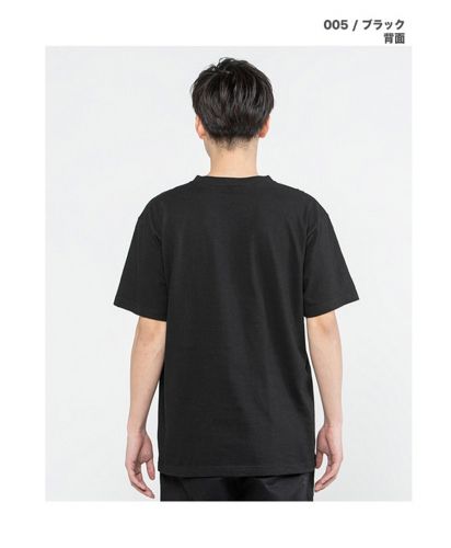 5.6oz ヘビーウエイトVネックTシャツ 005ブラック メンズモデル