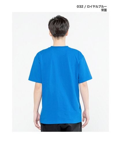 5.6oz ヘビーウエイトポケットTシャツ032ロイヤルブルー メンズモデル