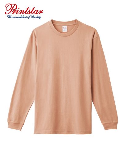 プリントスター(Printstar)　5.6オンスヘビーウェイトLS-Tシャツ+リブ / 400ダスティピンク