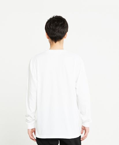5.6オンスヘビーウェイトLS-Tシャツ+リブ / 001ホワイト Lサイズ メンズモデル180cm