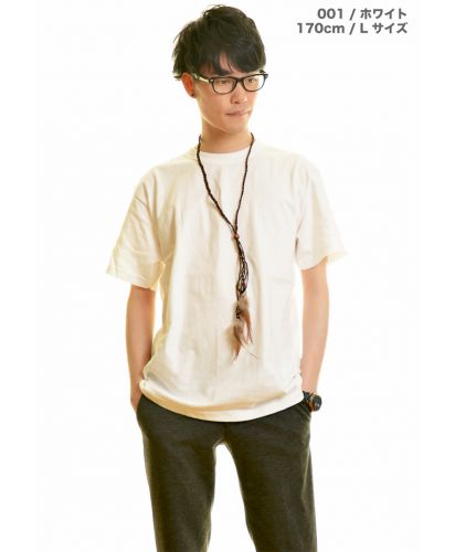 プリントスター(Printstar)7.4オンススーパーヘビーTシャツ /ホワイト Lサイズ メンズモデル 170cm