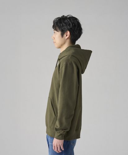 Printstar（プリントスター）10.0オンス プルパーカー/サイド：L着用モデル身長180㎝