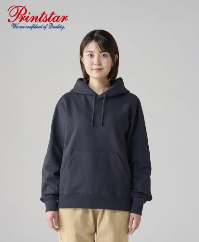 Printstar（プリントスター）10.0オンス プルパーカー/031ネイビー：S着用モデル身長163㎝