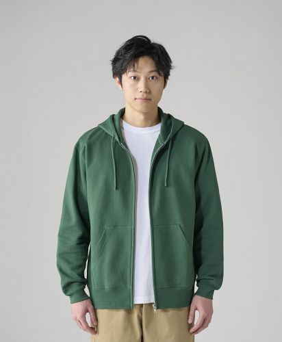 Printstar（プリントスター）10.0オンス ジップパーカー/フルジップ仕様：L着用モデル身長180㎝