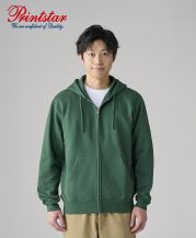 Printstar(プリントスター)10.0オンス ジップパーカー/138アイビーグリーン:L着用モデル身長180㎝
