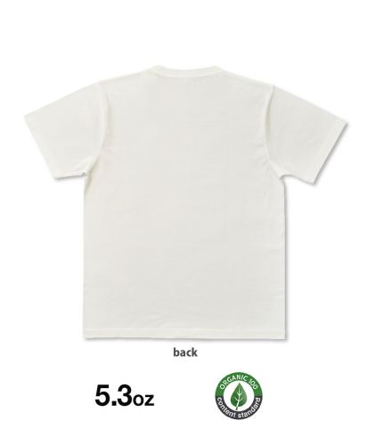 オーガニックコットンTシャツ /101ナチュラルBACK