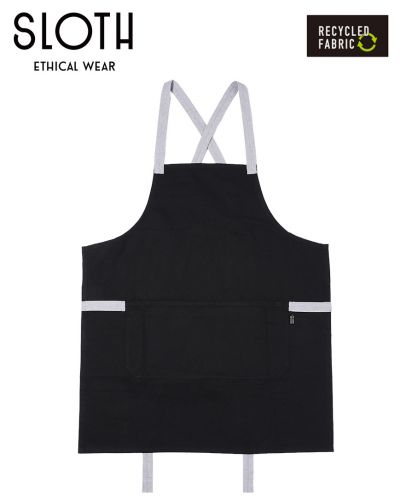 SLOTH(スロス) スタイリッシュスタンダードエプロン/411 ブラック×ライトグレー