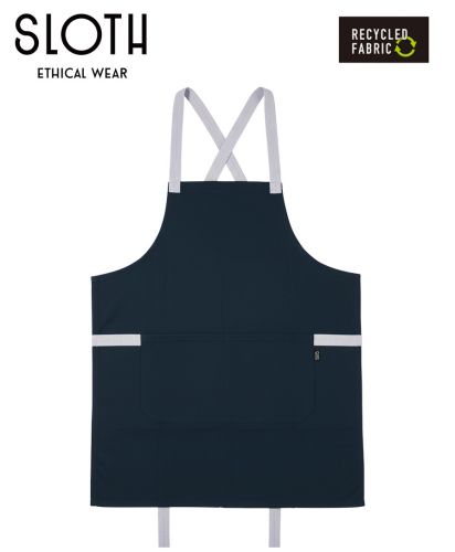 SLOTH(スロス) スタイリッシュスタンダードエプロン/413 ネイビー×ライトグレー