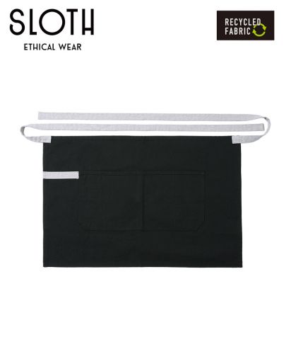 SLOTH(スロス) スタイリッシュカフェエプロン/411 ブラック×ライトグレー