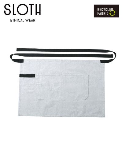 SLOTH(スロス) スタイリッシュカフェエプロン/412 ライトグレー×ブラック