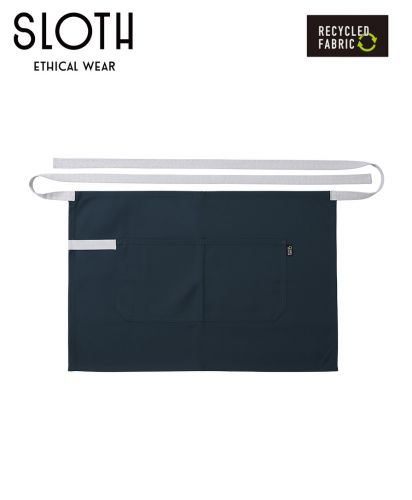 SLOTH(スロス) スタイリッシュカフェエプロン/413 ネイビー×ライトグレー