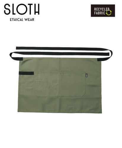 SLOTH(スロス) スタイリッシュカフェエプロン/414 カーキ×ブラック