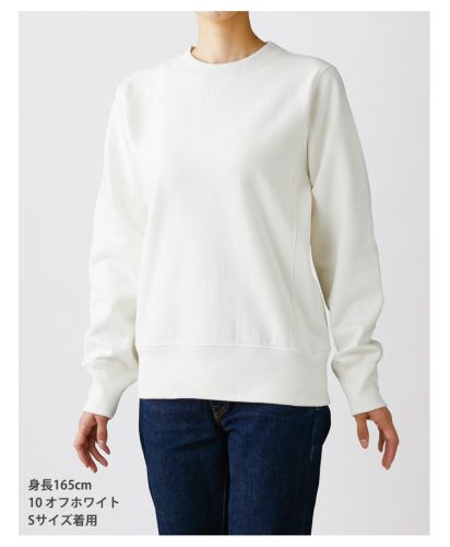 ヘビーウエイトスウェットシャツ/ 10オフホワイト Sサイズ レディースモデル165cm
