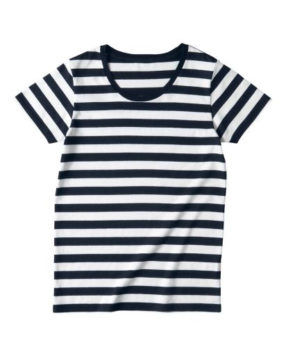 トラス(TRUSS)ウィメンズ ボーダーTシャツ/ 95 ホワイト×ネイビー