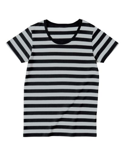 トラス(TRUSS)ウィメンズ ボーダーTシャツ/ 89 ヘザーグレー×ブラック