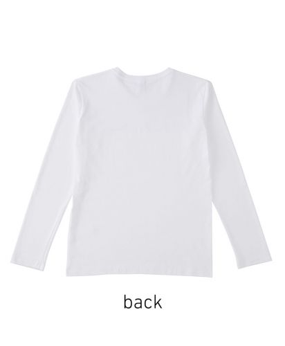 スリムフィットロングスリーブTシャツ/01ホワイト back