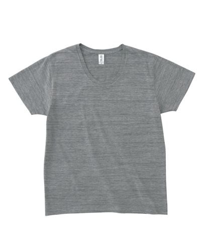 スリムフィットUネックTシャツ/ 05ヘザーグレー