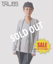 【SALE中！】トラス(TRUSS)スリムフィットVネックロングスリーブTシャツ/ 05ヘザーグレー レディースモデル/SOLDOUT