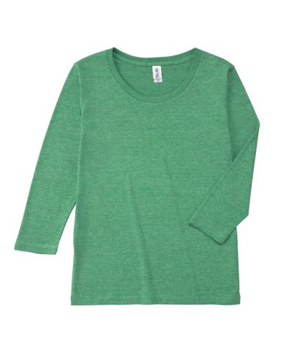 トラス(TRUSS)トライブレンド3/4スリーブTシャツ(レディース)/ 26ヘザーグリーン