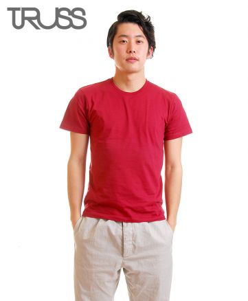 5.0オンスベーシックスタイルTシャツ 06レッド Mサイズ メンズモデル176cm