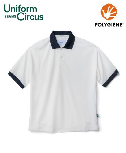 Uniform Circus BEAMS（ユニフォーム サーカス ビームス）ユニセックスポロシャツ/15 ホワイト