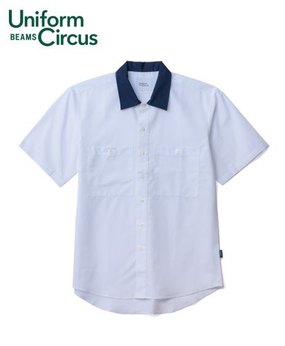 Uniform Circus BEAMS（ユニフォーム サーカス ビームス）ユニセックスワイドカラーシャツ/15 ホワイト