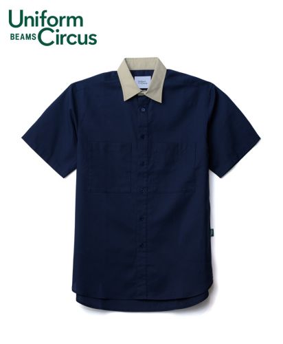 Uniform Circus BEAMS（ユニフォーム サーカス ビームス）ユニセックスレギュラーカラーシャツ/8 ネイビー