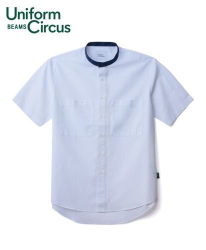 Uniform Circus BEAMS（ユニフォーム サーカス ビームス）ユニセックスバンドカラーシャツ/15 ホワイト