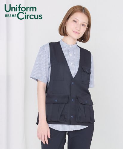 Uniform Circus BEAMS(ユニフォーム サーカス ビームス)エプロンベスト/モデル着用：8 ネイビー