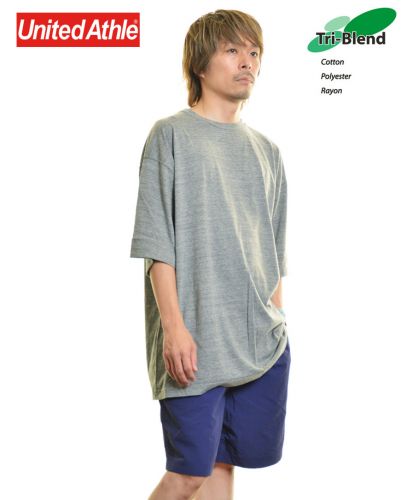 5.6ozトライブレンド ビッグシルエットTシャツ/ 599ヴィンテージヘザー XLサイズ メンズモデル170cm