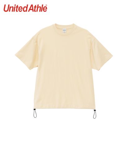 ユナイテッドアスレ(United Athle)6.5オンス ファインジャージー リラックスフィット Tシャツ（裾ドローコード）/016アイボリー