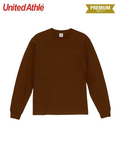 ユナイテッドアスレ(United Athle)6.5オンス ファインジャージー ロングスリーブ Tシャツ (2.1インチリブ) /426 シナモンブラウン