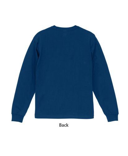 ユナイテッドアスレ(United Athle)6.5オンス ファインジャージー ロングスリーブ Tシャツ (2.1インチリブ) /431 クラシックブルー|Back style
