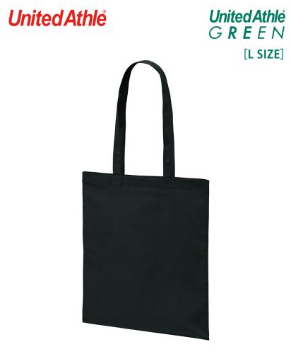 United Athle(ユナイテッドアスレ)デイリー フラット トートバッグ/Lサイズ｜002ブラック