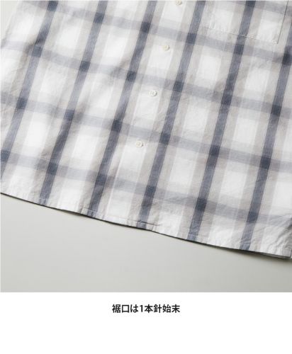 ユナイテッドアスレ(United Athle)コットン ロングスリーブ シャツ/裾口は1本針始末
