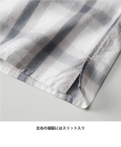 ユナイテッドアスレ(United Athle)コットン ロングスリーブ シャツ/左右の裾脇にはスリット入り