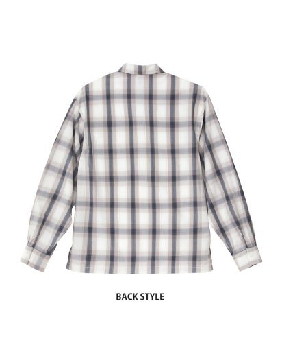 ユナイテッドアスレ(United Athle)コットン ロングスリーブ シャツ/Back Style：1008ホワイト/グレー