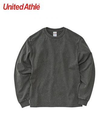 ユナイテッドアスレ(United Athle)6.2オンス オープンエンド フェードウォッシュ ロングスリーブ Tシャツ（2.1インチリブ）/960フェードグレー