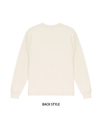 ユナイテッドアスレ(United Athle)6.2オンス オープンエンド フェードウォッシュ ロングスリーブ Tシャツ（2.1インチリブ）/BACK STYLE：958フェードホワイト