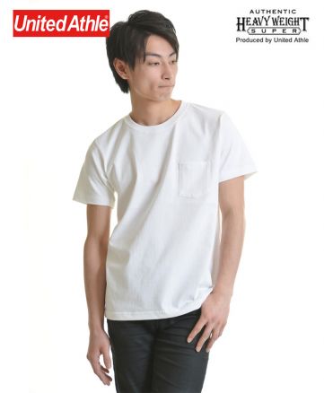 7.1オンス オーセンティックスーパーヘヴィーウェイトTシャツ (ポケット付）001ホワイト Mサイズ メンズモデル 176cm