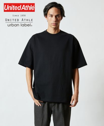 9.1オンスマグナムウェイト ビッグシルエットTシャツ/002ブラック Lサイズ メンズモデル182cm
