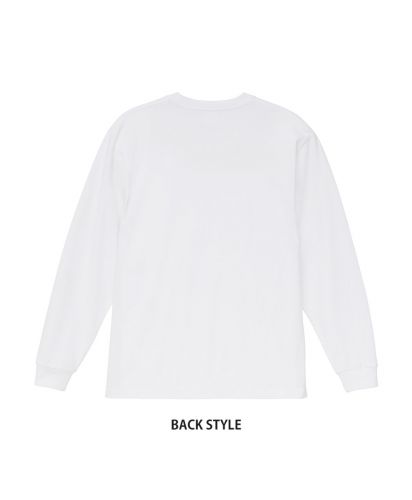 ユナイテッドアスレ(United Athle)6.0オンス オーセンティック オープンエンド ヘヴィーウェイト ロングスリーブ Tシャツ（2.1インチリブ）/BACK STYLE：001ホワイト