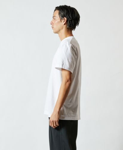 5.6オンス ハイクオリティTシャツ/001ホワイト Lサイズ メンズモデル 182cm