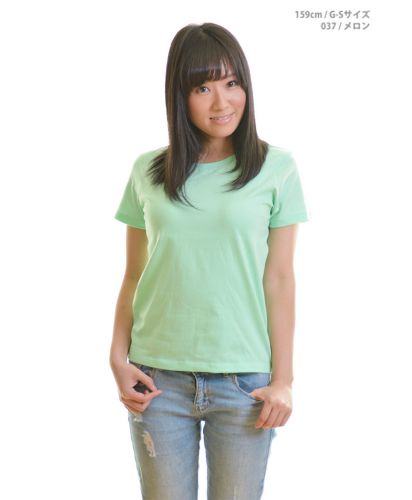 5.6オンス ハイクオリティTシャツ(ガールズ)/ 037メロン G-Sサイズ レディースモデル159cm